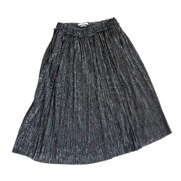 Isabel Marant Étoile Beatrice Metallic Pleated Skirt 36 - Picture 8 of 12
